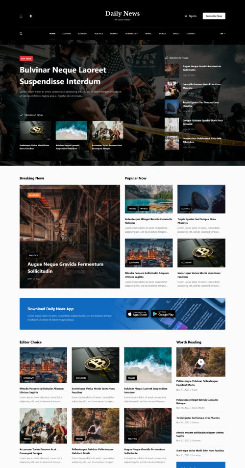 Website Template BLOG & NEWS 1 Website Template BLOG & NEWS