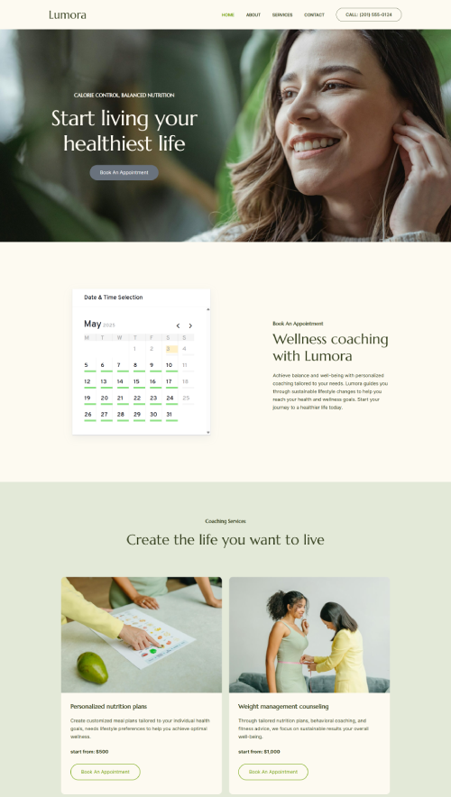 Website Template BOOKING & SCHEDULE 1 Website Template BOOKING & SCHEDULE