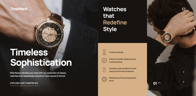 Elegant Slider for Watch Shops & Luxury Brands