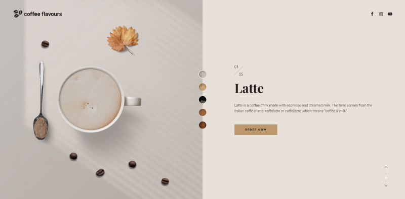 Dynamic Split-Screen Slider for Coffee Shops