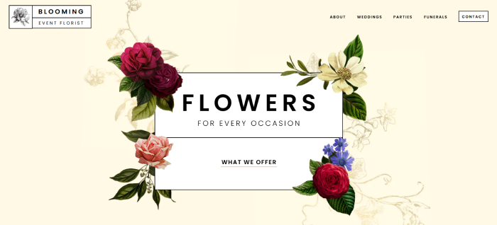 Florist & Event Planner Website Template