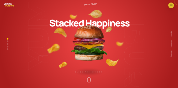 Fast Food Showcase Hero Section Template